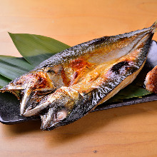 Salted and grilled mackerel