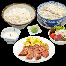 Beef tongue set meal