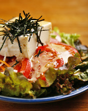 Tofu and root vegetable salad