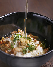 Beef ochazuke (rice with tea)