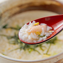 Crab rice soup