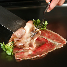 Grilled lean meat shabu-shabu