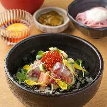 Other dishes served over rice