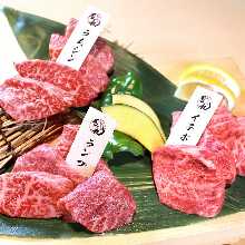 Assorted rare cuts of beef