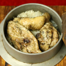 Chicken kamameshi (pot rice)