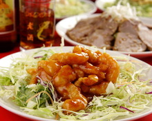 Stir-fried shrimp in chili sauce