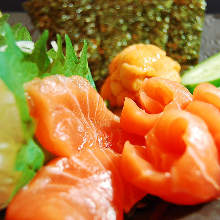 Salmon sashimi