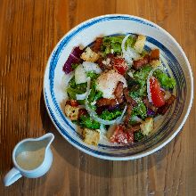 Caesar salad with slow-poached egg