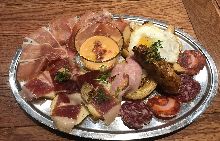 Assorted prosciutto and salami