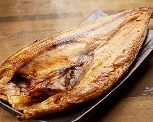 Salted and grilled Atka mackerel