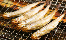 Seared shishamo smelt