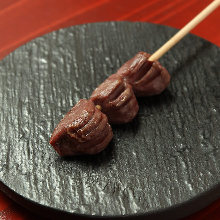 Grilled gizzard skewer