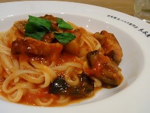 Pasta with Eggplant and Bacon