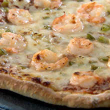 Shrimp mayonnaise pizza