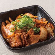 Stir-fried pork with kimchi