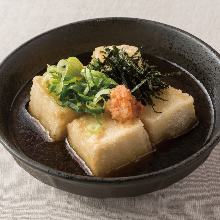 Deep-fried tofu in broth