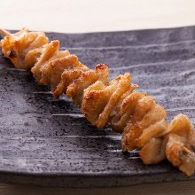 Chicken skin skewer