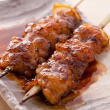 Grilled tecchan (beef large intestine) skewer