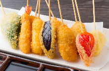 Assorted fried cutlet skewers, 10 kinds