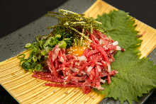 Edible horse meat (Sakura Yukhoe)