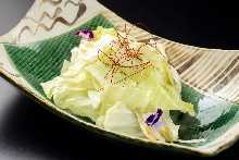 Cabbage and shiodare sauce