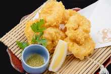 Tempura of small shrimp
