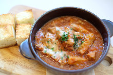 Trippa simmered with herb and tomato