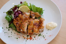 Oven baked chicken thigh