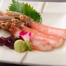 Crab sashimi