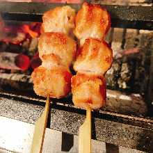 Pork rib skewer