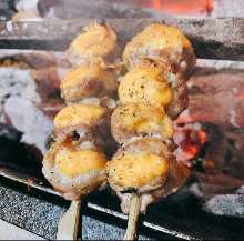 Grilled pork skewer