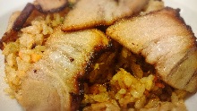 Fried rice with roasted pork