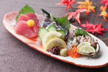Assorted sashimi
