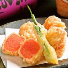 Mentaiko tempura