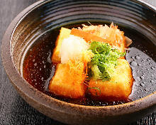 Deep-fried tofu in broth