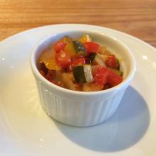 Simmered in tomato sauce