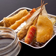 Assorted fried cutlet skewers, 5 kinds