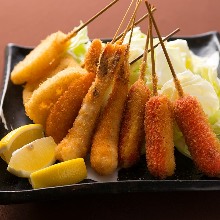 Assorted fried cutlet skewers, 10 kinds