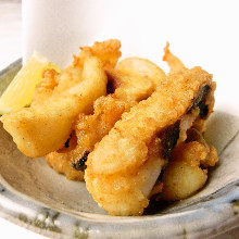 Fried squid legs