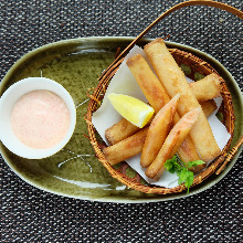Fried roe cheese