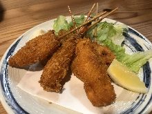 Assorted fried cutlet skewers, 5 kinds