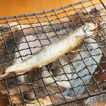 Seared shishamo smelt