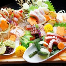 Assorted sashimi