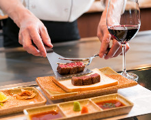 Beef lean steak lunch set