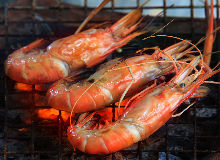 Salted and grilled prawn