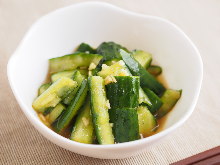 Smashed cucumber salad