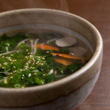 Wakame seaweed soup