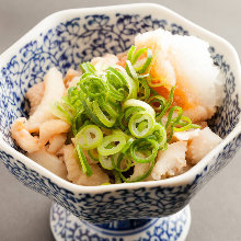 Chicken skin with ponzu