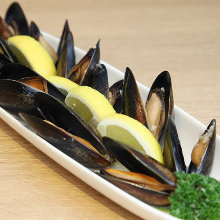 Mussels steamed in wine
