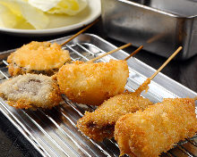 Assorted fried cutlet skewers, 5 kinds